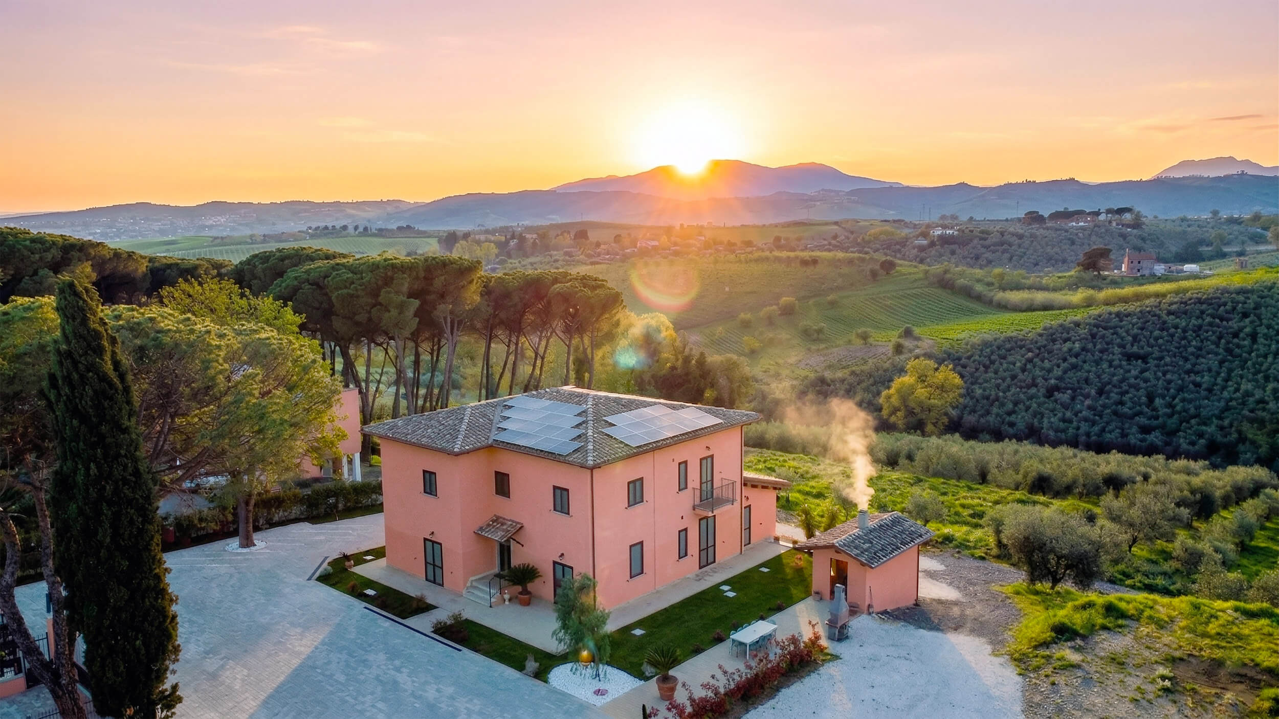Vista panoramica Colazione di Agriturismo Casale Saporito Montopoli Sabina